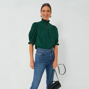 NWT - Pomander Place - Hunger Green Selena Blouse - Tuckernuck